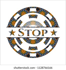Stop arabesque emblem. arabic decoration.