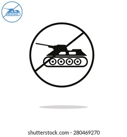 Stop of army tank