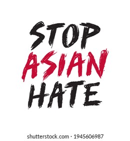 Stop Asian Hate, Stop Hating Asians, Vector Illustration Background