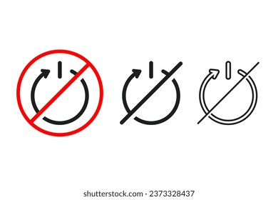 Stop auto on off. Illustration vector