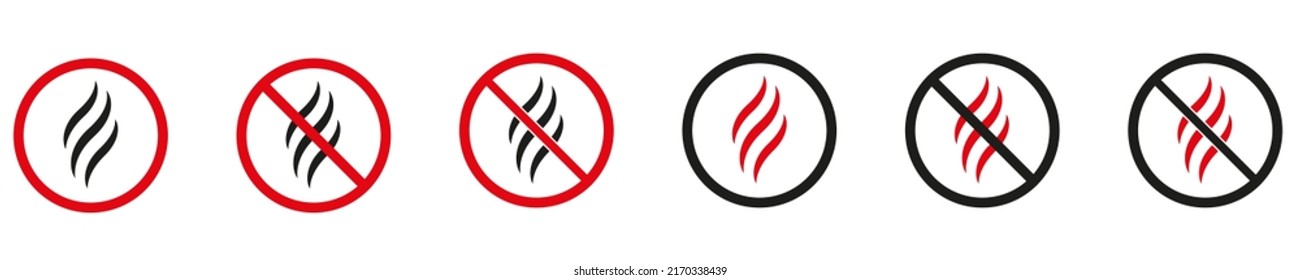 Stop the bad smell of icons. Forbidden flavors vector icon symbol. Vector illustration