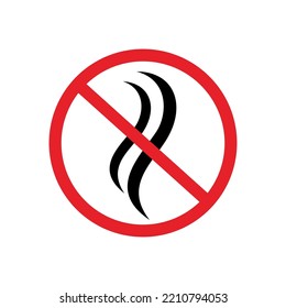 Stop bad smell vector icon