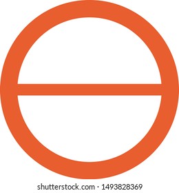 Stop, ban, forbid, warning. Icon, symbol, element, sign. Vector graphic. Isolated on white. Flat style design. Colorful