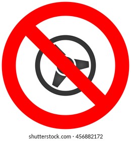 Stop or ban sign with bobbin icon isolated on white background. Listening to music is prohibited vector illustration. Music is not allowed image. Bobbins are banned.