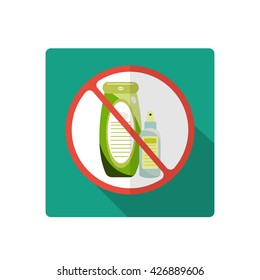 Stop or ban sign. icon sign the ban, do not use cosmetics