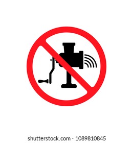 Stop or ban sign. Meat grinder icon. Manual mincer sign. Kitchen tool symbol. Prohibition symbol. No meat grinder symbol vector icon.