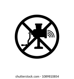 Stop or ban sign. Meat grinder icon. Manual mincer sign. Kitchen tool symbol. Prohibition symbol. No meat grinder symbol vector icon.