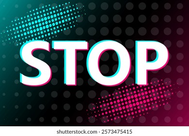 Stop. Ban social media. Vector illustration. EPS10