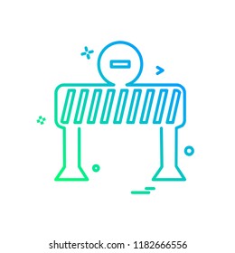 Stop barrier icon design vector