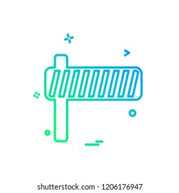 Stop barrier icon design vector