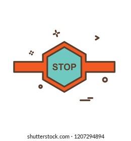 Stop barrier icon design vector