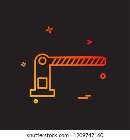 Stop barrier icon design vector