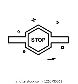 Stop barrier icon design vector