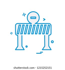 Stop barrier icon design vector