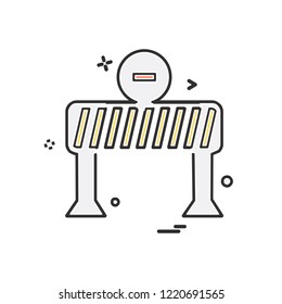 Stop barrier icon design vector