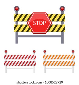 Stop barrier vector design illustration isolated on white background