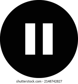 Stop Black Vector Illustration Icon