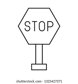 stop   block   board  