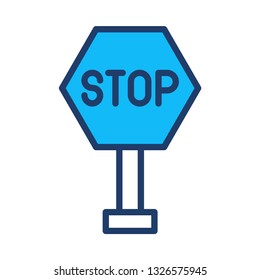 stop   block   board  