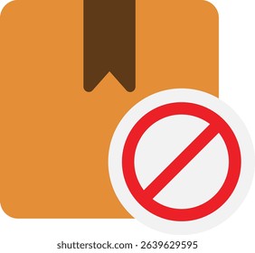 Stop Block Sign Icon Vector Flat Illustration