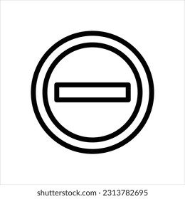 Icono de vector de signo de bloque de detención