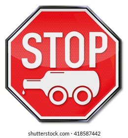 Stop bottle on wheels and alcoholism 