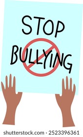 Stop Bully Friends Zone Signage Illustration Isolated on White Background