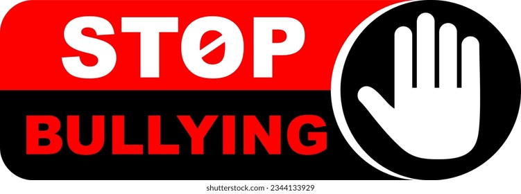 Stop Bullying Anti-Bullyin Sticker.Stop Bullying Campaign Template Vector