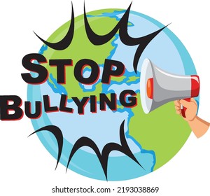 Stop Bullying Banner Concept Vector Illustration Stock Vector (Royalty ...