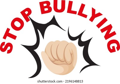 Stop Bullying Banner Concept Vector Illustration Stock Vector (Royalty ...