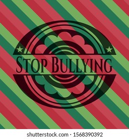 Stop Bullying christmas badge background. Vector Illustration. Detailed.