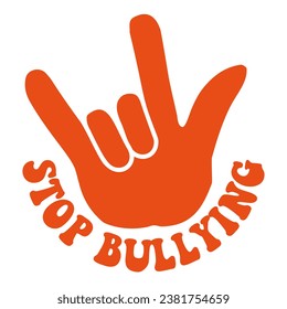 Stop Bullying hand design for Unity day