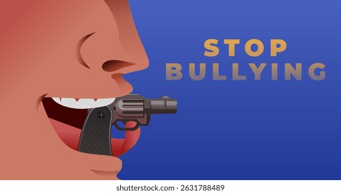Stop bullying poster flat illustration gradient 