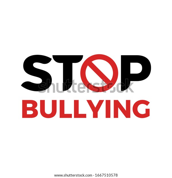 Stop Bullying Poster Isolated Vector Illustration Stock Vector (Royalty ...