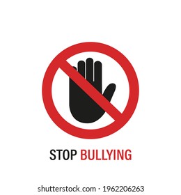 Stop Bullying Sign Stop Bullying Child Stock Vector (Royalty Free ...