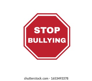 STOP BULLYING sign, sign symbol background, vector illustration.