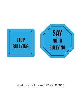 stop bullying sign vector illustration symbol bully concept warning