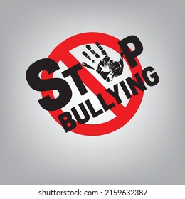 Stop Bullying vector design, can use as sticker, poster etc.