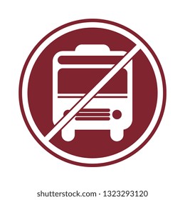 Stop bus sign. Symbol vector illustration