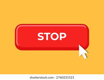 Stop button with click
Vector red click button on an orange background