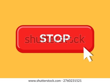 Stop button with click
Vector red click button on an orange background