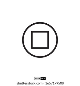 stop button icon, design inspiration vector template for interface and any purpose