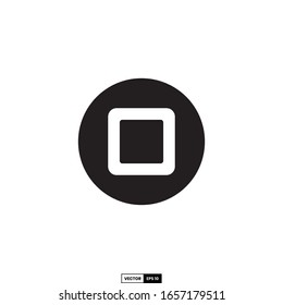stop button icon, design inspiration vector template for interface and any purpose