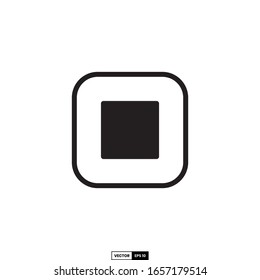 stop button icon, design inspiration vector template for interface and any purpose