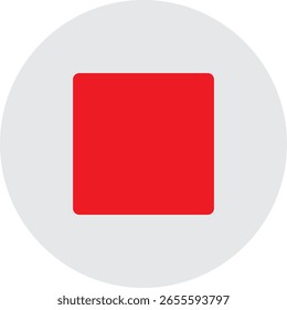 Stop Button Icon Flat Vector Illustration