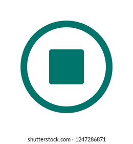 Stop button Icon. Stop player  button icon vector