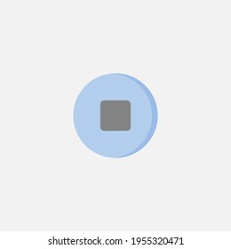 Vector de signo de icono del botón Detener,Símbolo, ilustración de logotipo para web y móvil