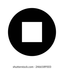 Stop button icon, simple vector design.