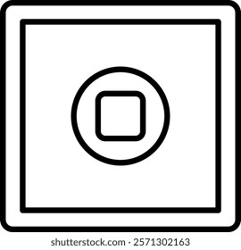 Stop Button Icon Symbol Art Sign