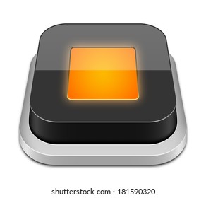 Stop button icon, vector illustration